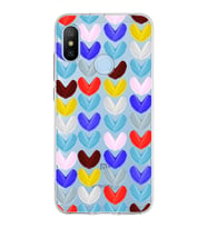 PrintiFy Xiaomi Mi A2 ile Uyumlu 1mm Slim Fit Water Color 1 Baskılı Şeffaf  Kılıf