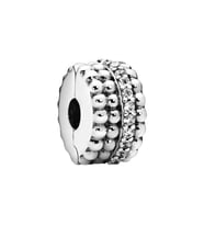 Nur Silver Taşlı Durdurucu Gümüş Charm NUR-BL00252