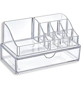 Plastik Bee Home Çekmeceli Makyaj ve Makyaj Pamukluğu Organizer Seti
