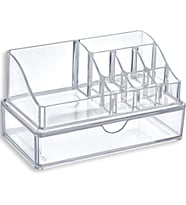 Plastik Bee Home Çekmeceli Makyaj ve Makyaj Pamukluğu Organizer Seti