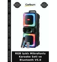 RGB Işıklı Mikrofonlu Karaoke Seti ve Bluetooth V5.0 Müzik Ses Sistemi Ürün