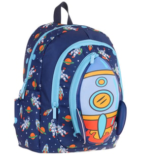 Kaukko Kids Üç Gözlü (Erkek Çocuk) Okul Sırt Çantası (Roket Detaylı) - L5260