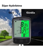 Monozone Sunding Km Sayacı Işıklı LCD Ekran Çok Fonksiyonlu Hız Göstergeli Bisiklet Bilgisayarı