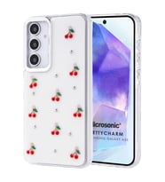 Microsonic Samsung Galaxy A35 Kılıf PrettyCharm Cherry (Kırmızı)