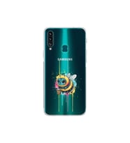 Samsung Galaxy A20S ile uyumlu Splash arı tasarımlı şeffaf silikon kılıf