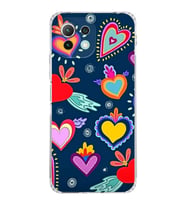 PrintiFy Xiaomi Mi 11 Lite ile Uyumlu Retro Color 3  Kamera Korumalı Şeffaf  Kılıf