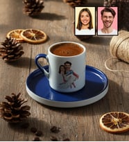 Kişiye Özel Karikatürlü Sevgiliye Hediye Türk Kahvesi Fincanı Sevgililer Günü Hediyesi