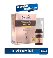 Dynavit Vitamin D3 1000 IU (25mcg) 20 mL Sprey - Bağışıklık & Kas & Kemik - D3 Vitamini