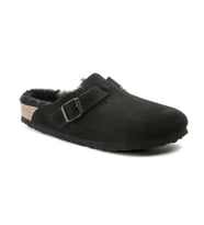 Birkenstock 0259883 Boston VL/Shearling Black Kadın Terlik (Siyah)