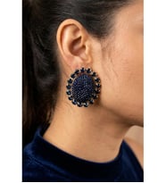 OVAL AKRİLİK TAŞLI KÜPE 5 CM.