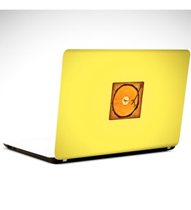 Kütük ve Pikap Minimal Laptop Sticker 10 İnch (25X19CM)