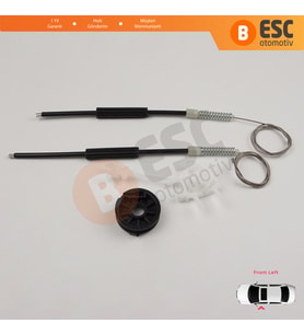 Fiat Doblo MK1 MPV Van 119 223 2001-2010 51718404 İçin Ön Sol Kapı Cam Kriko Tamir Seti