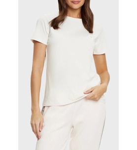 Guess Colette Kadın Krem Aktif Oversize Fit T-Shirt V4YI09J1314-G6K5
