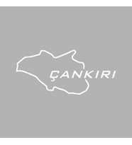 Çankırı Harita Araba Sticker siyah 17X13 CM (Beyaz)