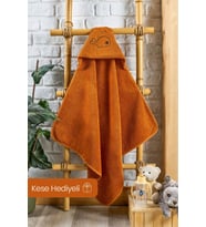 Bambu Balık Nakışlı Bebek Havlu Kundak Ve Kese Seti (Standart)