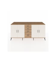 Kronos Konsol 2 Raflı 4 Çekmeceli 4 Kapaklı 220x59x99 Çam-Aytaşı/Çam