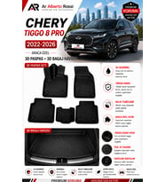 CHERY TİGGO 8 PRO 2022-2026 Araca Özel 3D Paspas + 3D Bagaj Havuzu