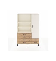 Arges Dolap 7 Raflı 6 Çekmeceli Tek Kapaklı  132x30x195 Aytaşı-Aytaşı/Çam