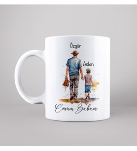 Canım Babam Baba & Oğul Tasarımlı Kupa Kişiye Özel