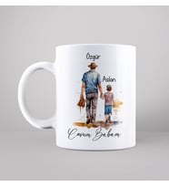 Canım Babam Baba & Oğul Tasarımlı Kupa Kişiye Özel