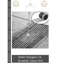 Banyo Mutfak Zemin Drenaj Filtre Saç Gider Süzgeci 12 cm 4 Metre