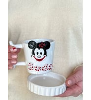 MINNIE MOUSE  İSİMLİ KUPA FİNCAN MUG (Krem)