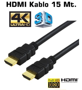 15 METRE HDMI KABLO HD TV KABLOSU 3D HD KABLO
