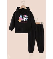 Çocuk Sweet Dream Panda Eşofman Takımı (Siyah)