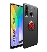 Huawei Y6P Yüzüklü Power Silikon Kılıf (Kırmızı)