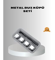 Paslanmaz Metal Buz Küpleri Seti Klipsli Sulandırmadan Soğutma Özellikli