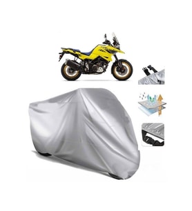 Suzuki V-strom 1050 Xt  Arka Çanta (bağlantı Tokalı) Uyumlu SolarBlock  Motosiklet Brandası Örtüsü (Siyah)
