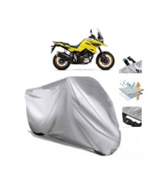 Suzuki V-strom 1050 Xt  Arka Çanta (bağlantı Tokalı) Uyumlu SolarBlock  Motosiklet Brandası Örtüsü (Siyah)