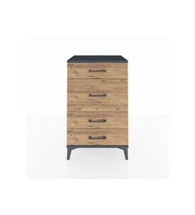 Hyperion Komodin 4 Çekmeceli 60x44x96 Antrasit-Çam
