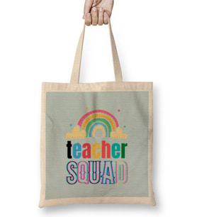 Teacher Gift-Learning Inspire-Science Student School Inspirational KIDS WOMEN Men Bez Çanta Uzun Saplı