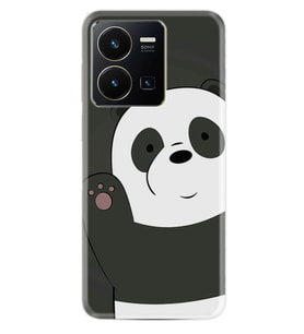 Vivo Y22 Kılıf Silikon Desen Özel Seri Hello Panda 1709