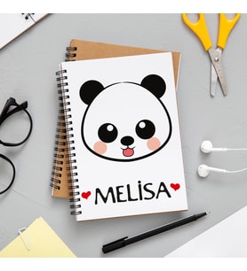 Sevimli Panda Defteri Kişiye Özel