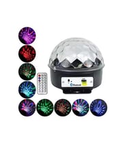 Mey İthalat® Disko Topu Renkli Işıklı Parti Bluetooth Bağlantılı Led Küre