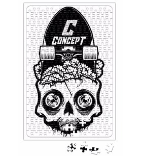 Concept SK8 Caveira Puzzle 240 Parça Yapboz
