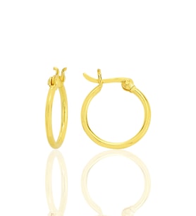 Gümüş altın yaldızlı 16 mm balta kilit şarnel halka küpe SGTL12758GOLD