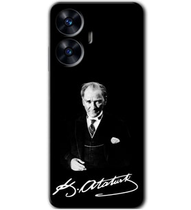 Realme C55 Kılıf HD Desen Baskılı Kılıf - Atatürk İmza