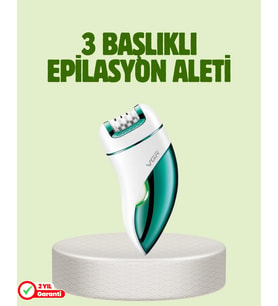 Mey İthalat® Çok Fonksiyonlu Epilatör 600Mah 90 Dakika Kullanım Led Metal Başlık Su Geçirmez