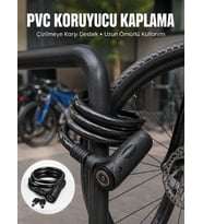 24 Mm Kalın Çelik Halat Ile Motosiklet Bisikletiniz İçin Güçlü Güvenlik