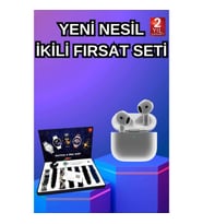 Mey İthalat® 3.Nesil TWS Bluetooth Kulaklık Bluetooth Bağlantılı Akıllı Saat Amoled Ekran Plastik Ha