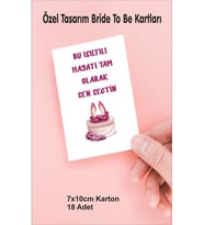 Bekarlıga Veda Bride to be Kartları 18 Adet (Çok Renkli)