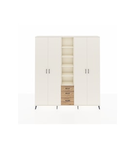 Arges Dolap 17 Raflı 3 Çekmeceli 4 Kapaklı 220x30x243 Aytaşı-Aytaşı/Çam