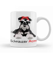 Schnauzer Mom Bandana  s Schnauzer Dog Kupa Bardak Porselen
