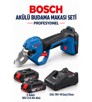 Bosch Profesyonel Akülü Budama Makası Seti Budam Makası Dal Budama Güçlü Çene Yapısı 32 Mm
