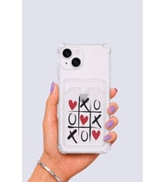 iPhone 14 Kartlıklı XoXO Desenli Kılıf - GLST3831-8823