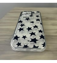 IPHONE 13 Pro Max Siyah Beyaz Renk Yıldız  Baskılı Sade ve şık Görünümlü Telefon Kılıfı (Siyah - Beyaz)