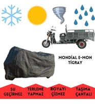Mondial E-Mon Tigray Kasalı Motor Brandası Su Geçirmez